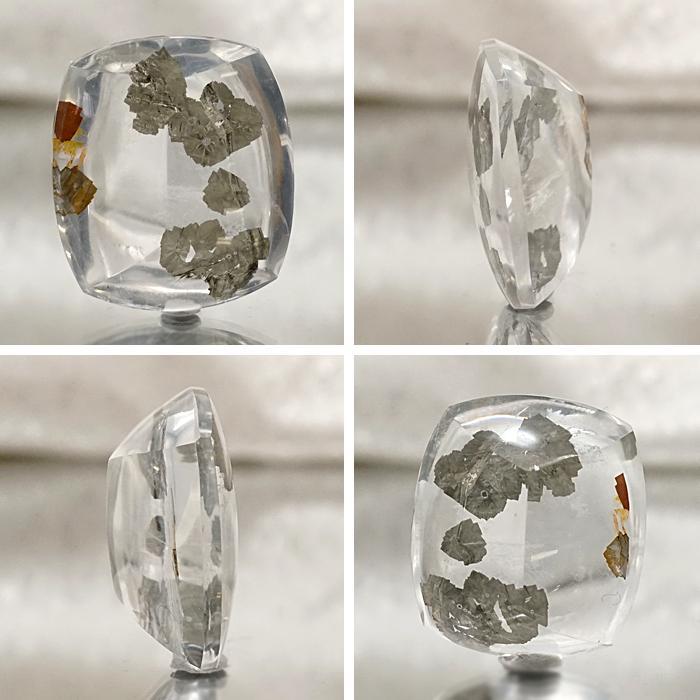 一点物】 マルカジットインクォーツ ルース 37.25ct ブラジル産 一点物】 マルカジットインクォーツ ルース 37.25ct ブラジル産