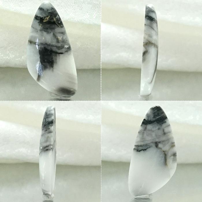 一点物】 ホワイトバッファロージャスパー ルース 8.80ct インド 一点物】 ホワイトバッファロージャスパー ルース 8.80ct インド