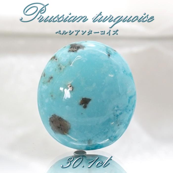 ペルシアンターコイズ ルース 30.1ct イラン産 一点もの ターコイズ Prussian Turquoise トルコ石 12月誕生石 裸石 宝石  天然石 パワーストーン :23010000036402202020:天然石工房 翡翠 - 通販 - Yahoo!ショッピング