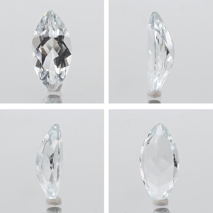 アクアマリン ルース 0.8ct ブラジル産 マーキーズカット 【一点物】 裸石 緑柱石 藍柱石 藍玉 水色 お守り 浄化 天然石 パワーストーン｜gem-kawasemi｜02