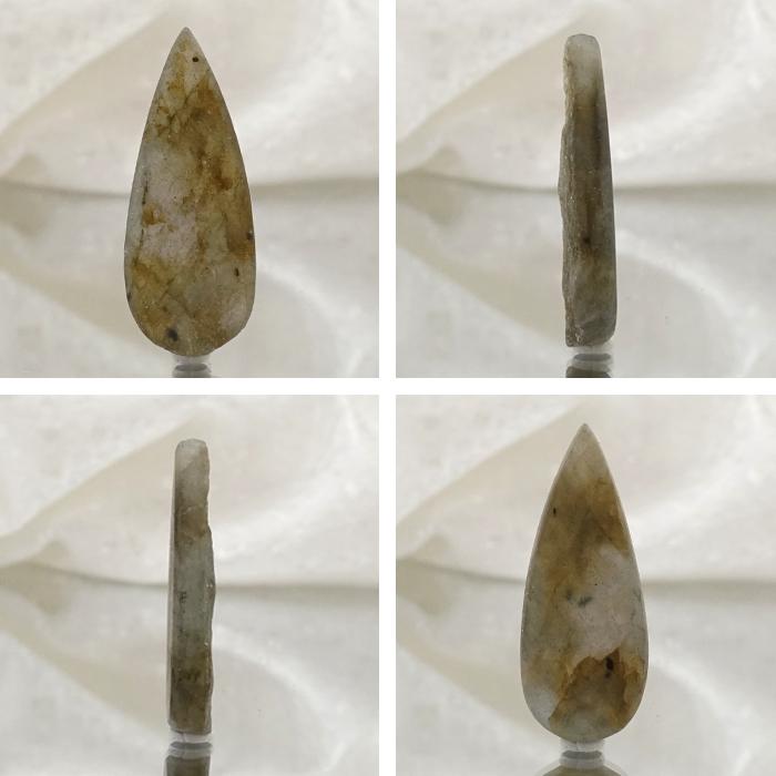 一点物】 ラブラドライト ルース 15.1ct マダガスカル産 へき開