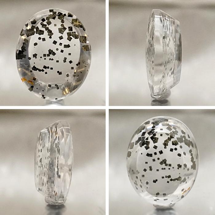 一点物】 マルカジットインクォーツ ルース 11.40ct ブラジル産 マーカ