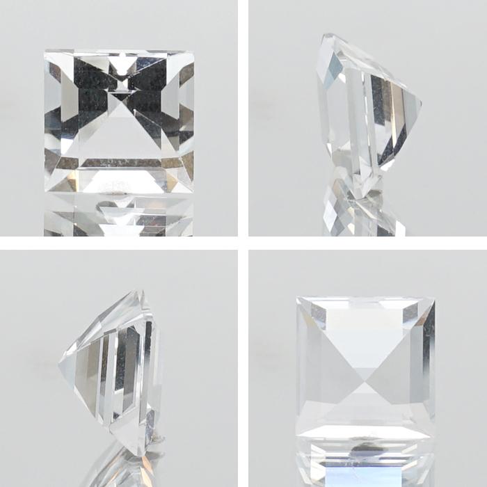 アクアマリン ルース 1.7ct ブラジル産 スクエアカット 【一点物】 裸石 緑柱石 藍柱石 藍玉 水色 お守り 浄化 天然石 パワーストーン_1