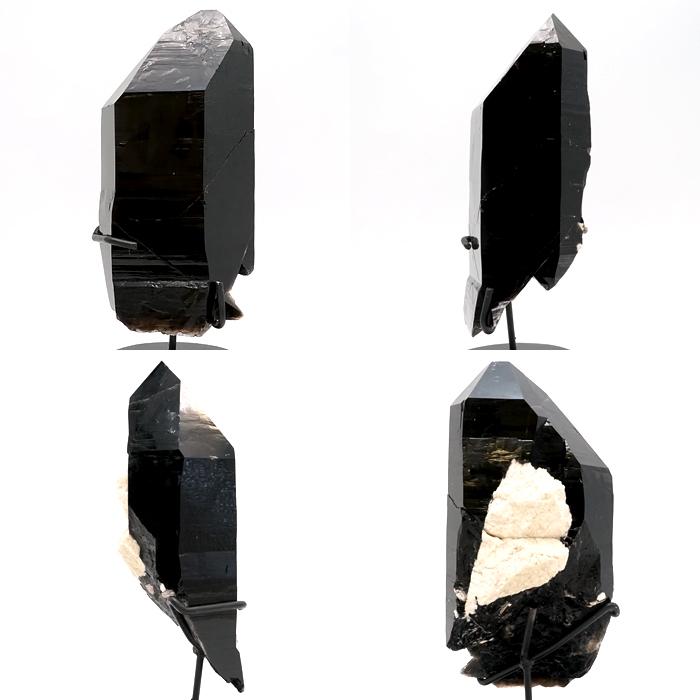 モリオン六角柱　パワーストーン　自然石　天然石　原石　鑑賞石 モリオン△黒水晶】六角柱◇ポイント◇タワー◇魔除け◇邪気払い