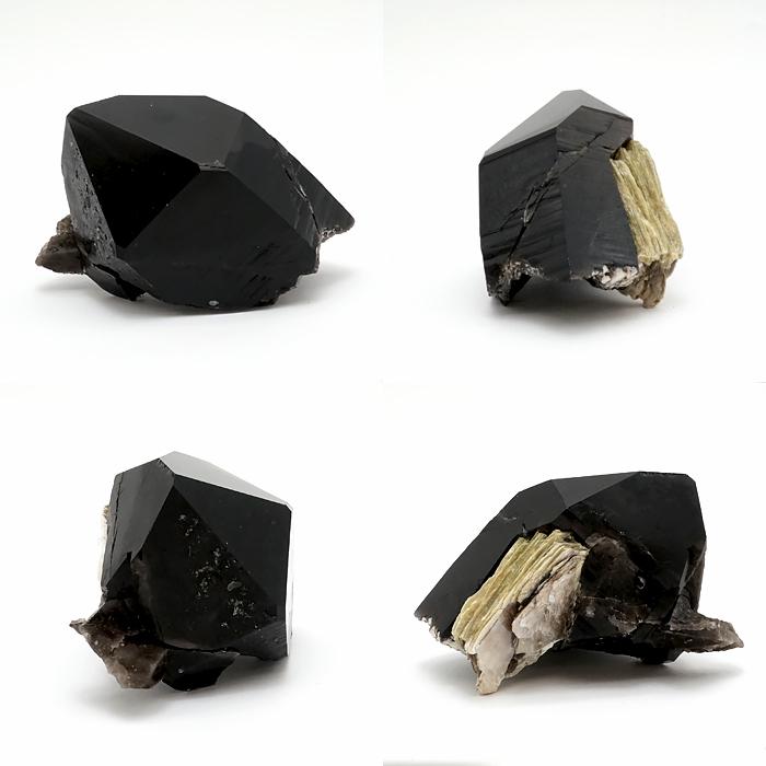 黒水晶　モリオン　原石　1918g 岐阜県中津川市苗木産 黒水晶（モリオン）原石 82.2g (ID:58581