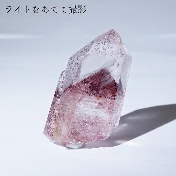 マニカラン水晶 レッドファントム 原石 インド産 六角柱 【一点物