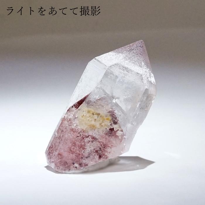 マニカラン水晶 レッドファントム 原石 インド産 六角柱 【一点物