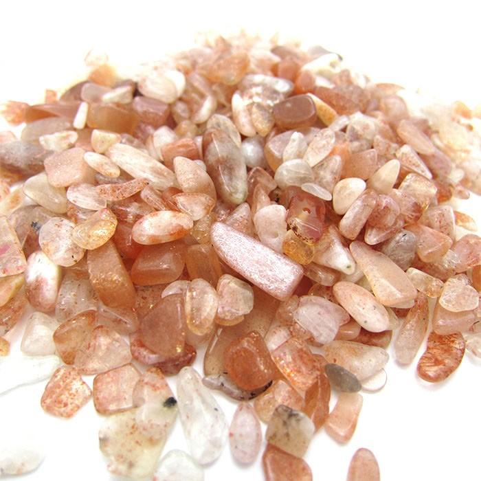 さざれ100g サンストーン Sunstone 天然石 パワーストーン : 天然石