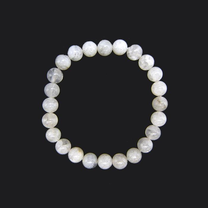 日本の石 静岡水晶 白 8mm ブレスレット 静岡県産 天然石