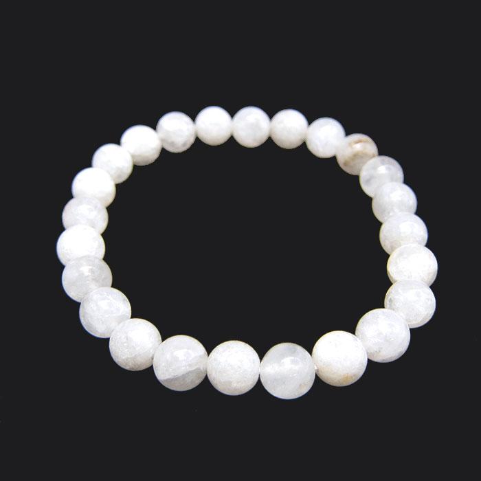 日本の石 静岡水晶 白 8mm ブレスレット 静岡県産 天然石
