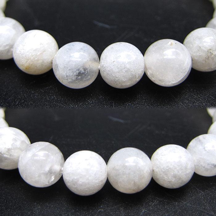 日本の石 静岡水晶 白 8mm ブレスレット 静岡県産 天然石