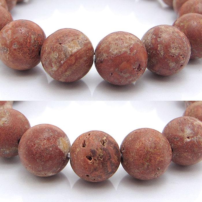 日本の石 紅さんご 12mm ブレスレット 徳島県産 パワーストーン 日本銘 
