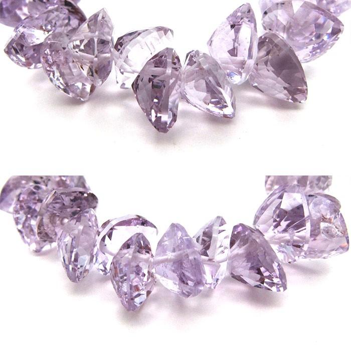 ラベンダーアメジストハートカットブレスレット Lavenderamethyst HeartcutBracelet 12mm ブラジル産 天然石 パワーストーン ギフト プレゼント_1