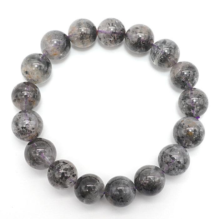 グラファイトインクォーツ ブレスレット 12mm 【一点物】 ヒマラヤ産