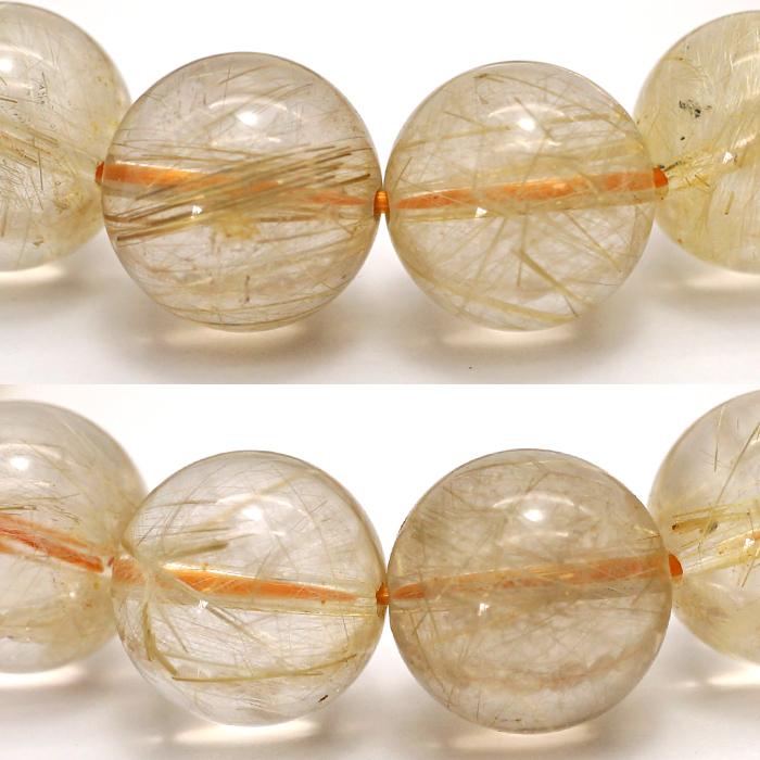 ゴールドルチル ブレスレット 13mm ブラジル産 goldrutil 天然石