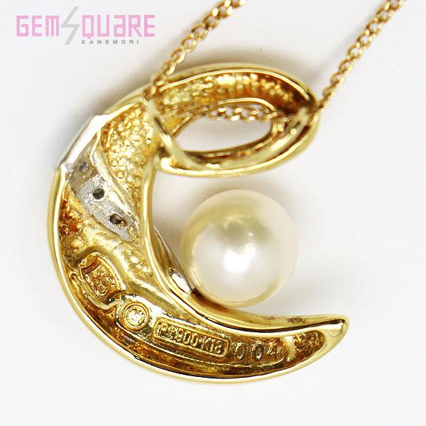 値下げ交渉可】K18/Pt900 パール 真珠 ダイヤモンド ネックレス アコヤ  