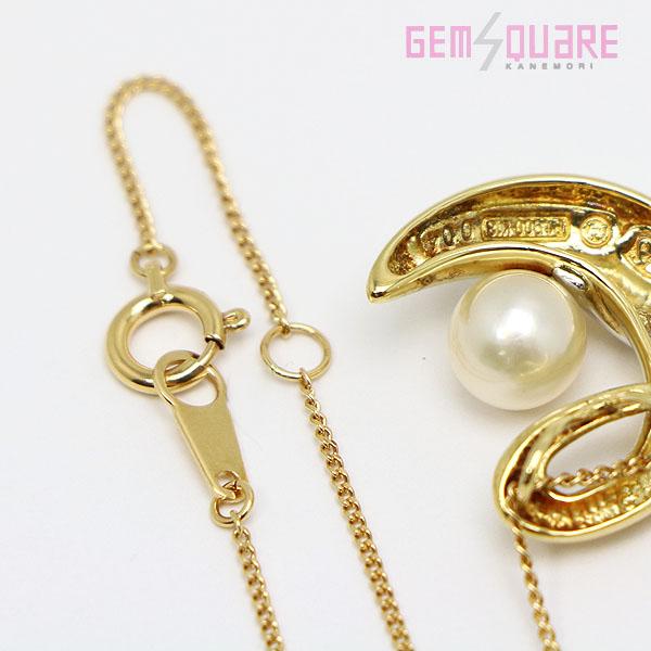 値下げ交渉可】K18/Pt900 パール 真珠 ダイヤモンド ネックレス アコヤ  