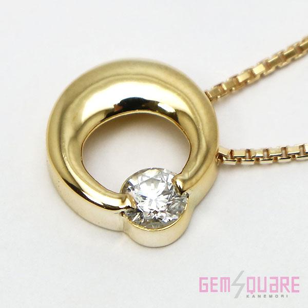 値下げ交渉可】K18YG ダイヤモンド デザインネックレス D0.25 4.4g