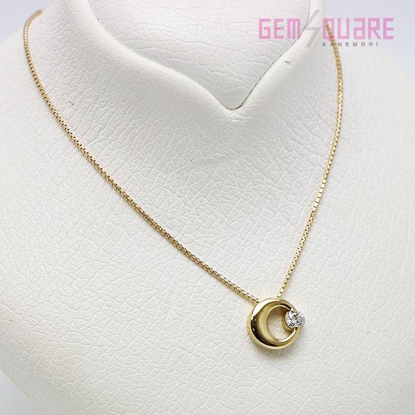 値下げ交渉可】K18YG ダイヤモンド デザインネックレス D0.25 4.4g