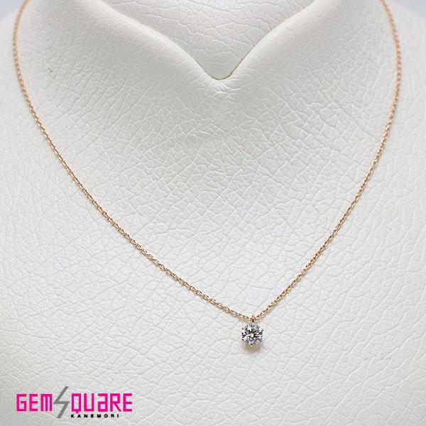 値下げ交渉可】K18PG ダイヤモンド ネックレス D0.188 1.6g 45cm  