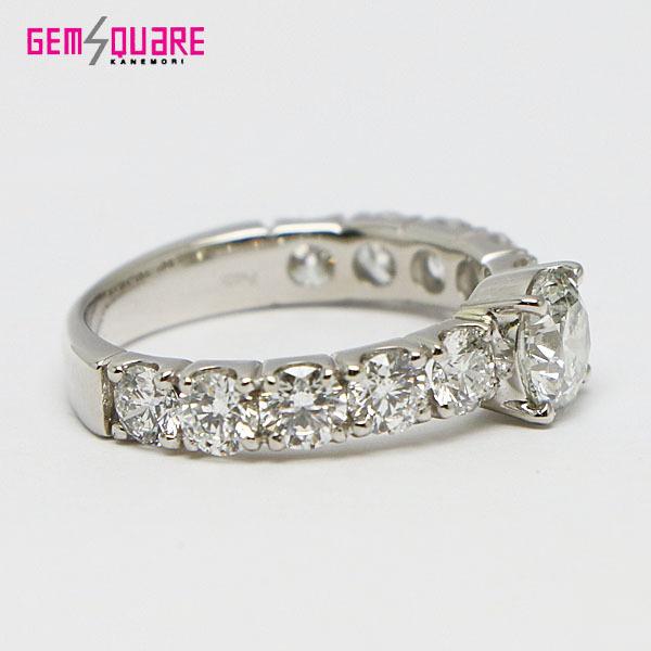 値下げ交渉可】Pt950 ダイヤモンド リング 指輪 D1.002 D1.833 5.8g 13