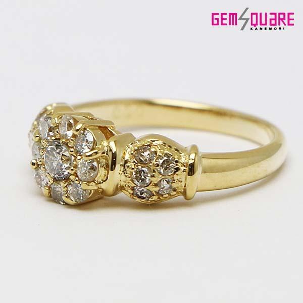 値下げ交渉可】K18YG ダイヤモンド リング 指輪 D0.50 3.5g 8.5号  