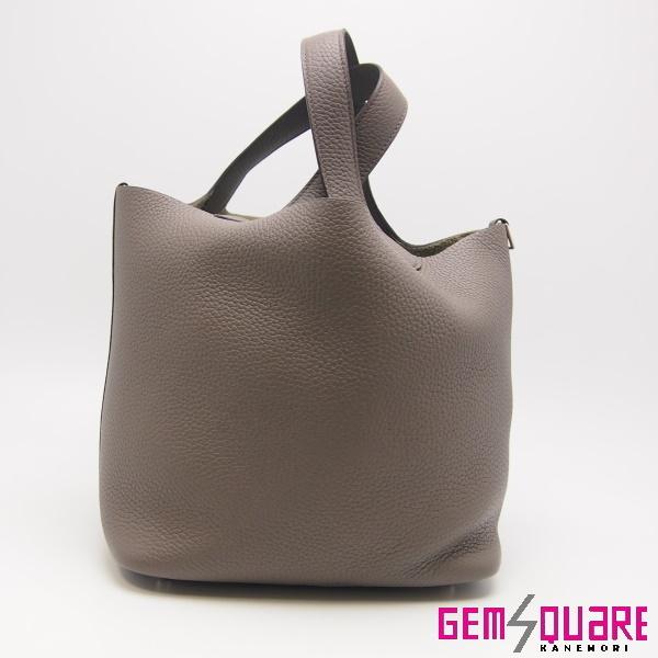 HERMES 【値下げ交渉可】HERMES エルメス ピコタンロックMM グレー系
