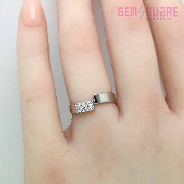 pt900ダイヤモンドリングお値下げ交渉有り 値下げ交渉可】Pt900 ダイヤモンド デザインリング 指輪 10号 D0.15