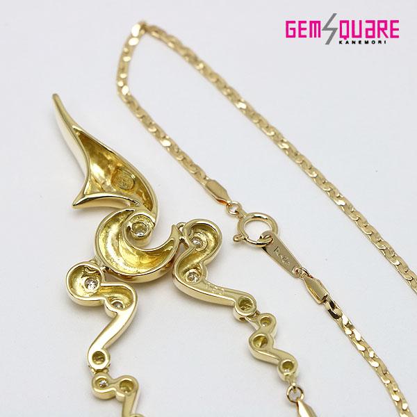 値下げ交渉可】K18YG ダイヤモンド ネックレス ガウディスペイン