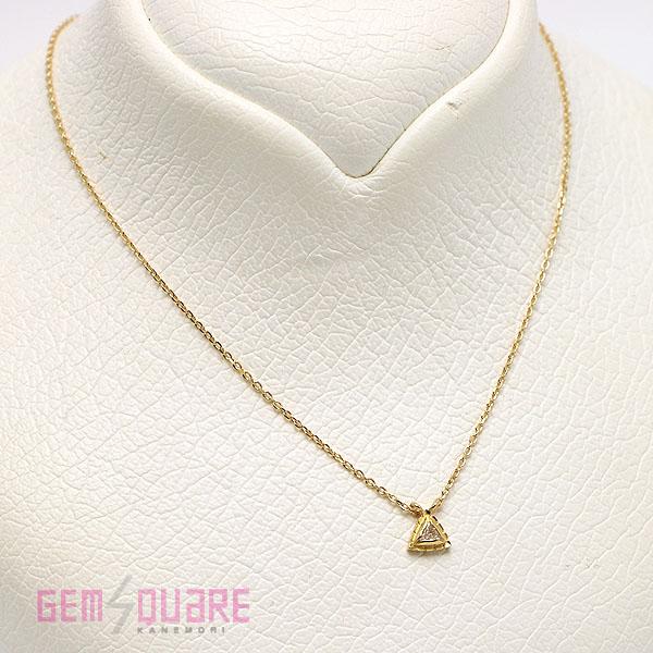 agete 【値下げ交渉可】K18YG アガット ダイヤモンドネックレス D0.02  