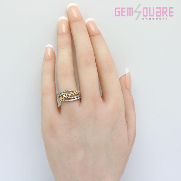 K18 18金 ダイヤモンドリング 指輪 11号 6.2g