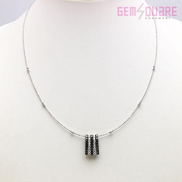 美品/K18WGネックレス 値下げ交渉可】K18WG ダイヤモンド ネックレス BD0.84 D0.44 6.1