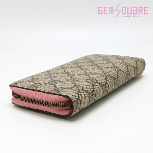現行品✨グッチ 長財布 ラウンドファスナー GGスプリーム ピンクベージュ 楽天市場】GUCCI グッチ 小銭入れ付きラウンドファスナー長財布