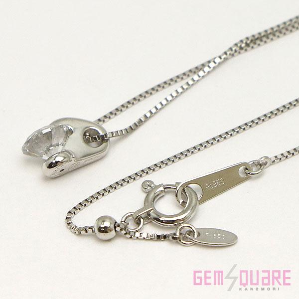 値下げ交渉可】PT ダイヤ 一粒 ネックレス 45cm D0.507 Iクラス 2.3g  