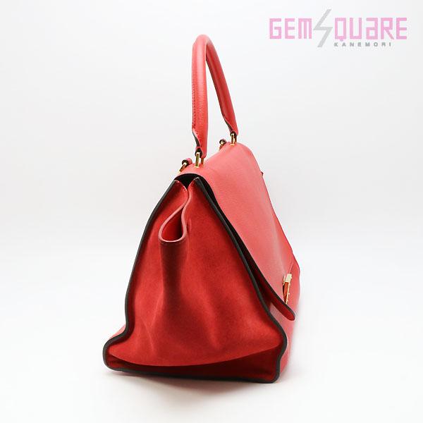 CELINE トラペーズ　赤 CELINE（セリーヌ） 【値下げ交渉可】セリーヌ トラペーズ ミディアム