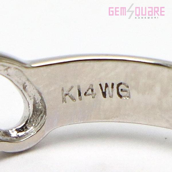 K14WG リング 11号 値下げ交渉可】K14WG ホワイトゴールド デザインリング 指輪 2.7g 11号