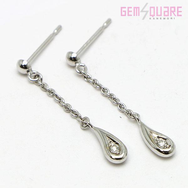 値下げ交渉可】K18WG/K14WG ダイヤモンドピアス D0.01×2 1.25g