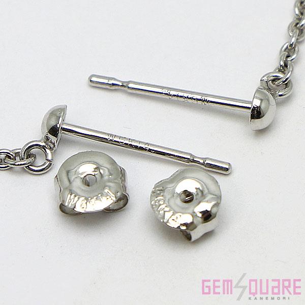 値下げ交渉可】K18WG/K14WG ダイヤモンドピアス D0.01×2 1.25g 