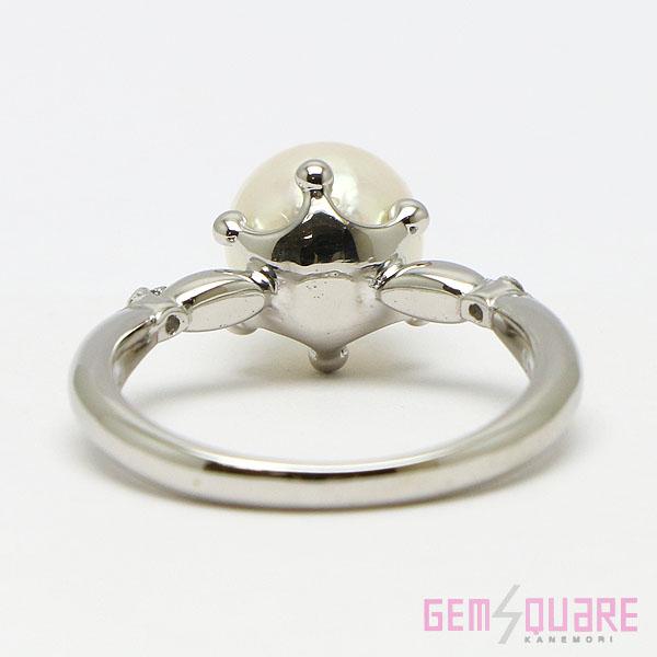 値下げ交渉可】Pt900 アコヤ真珠 パール ダイヤモンド リング 指輪 7.6