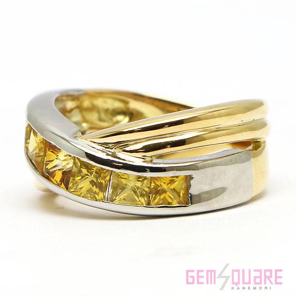 値下げ交渉可】PTK18 イエローサファイア リング 指輪 YS7個 6.25g 9号