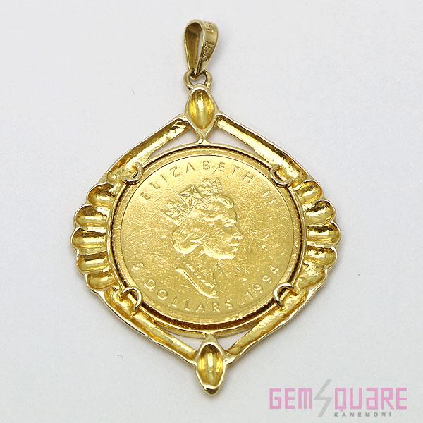 値下げ交渉可】K18/K24 1/10オンス メイプルリーフ コイン ペンダント