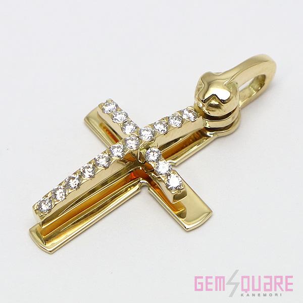 WALTHAM（ウォルサム） 【値下げ交渉可】K18YG ダイヤモンド クロス