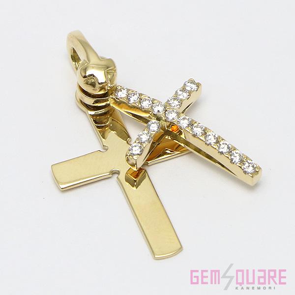 WALTHAM（ウォルサム） 【値下げ交渉可】K18YG ダイヤモンド クロス