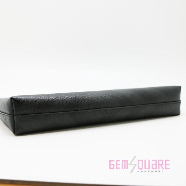 【値下げ交渉可】バーバリー ニューラージ クラッチバッグ セカンド ロンドンチェック 黒 PVC 中古 8014538_3