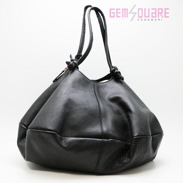 【値下げ交渉可】POMTATA ポンタタ ENVAN TOTE L バッグ 黒 カーフ ポーチ付 日本製 中古 P2514【質屋出店】 | POMTATA | 01