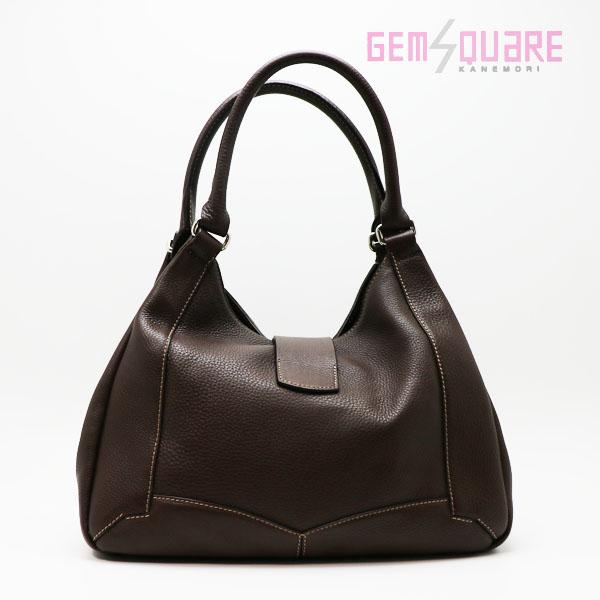 【値下げ交渉可】MG CUIR エムジーキュイール ショルダーバッグ ブラウン カーフ イタリー製 中古【質屋出店】 |  | 01