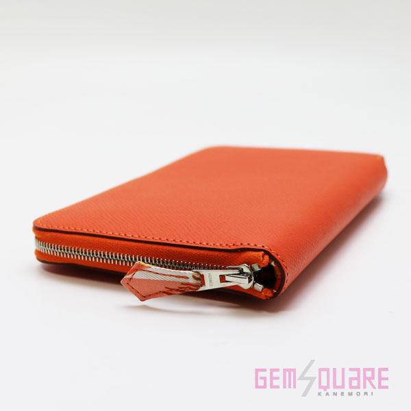 【値下げ交渉可】HERMES エルメス アザップロングシルクイン ヴォーエプソン T刻印 オレンジ 財布 中古【質屋出店】 | HERMES | 02