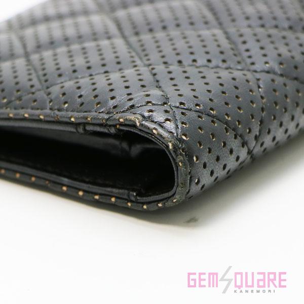シャネル A31509 CHANEL 長財布 パンチング ブラック ココ 中古 CHANEL（シャネル） 【値下げ交渉可】CHANEL パンチング ブラック 長