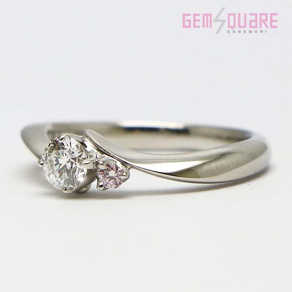 4℃ 【値下げ交渉可】4℃ ダイヤモンド デザイン リング Pt950 D0.233 F  