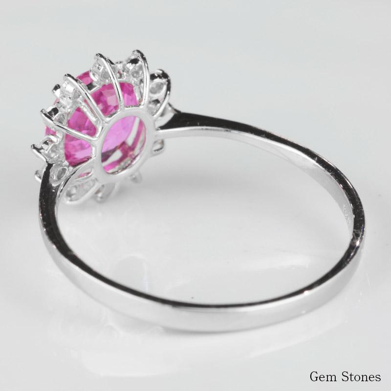 高品質 ピンクサファイア 1575ct プラチナ ダイヤ Pt900 リング